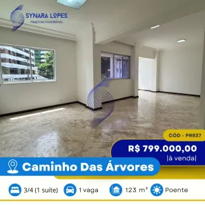 Apartamento com 3 Quartos à venda, 123m² no Caminho das Árvores, Salvador