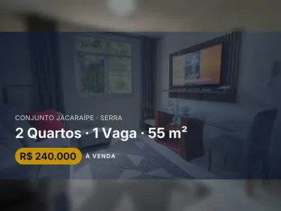 Apartamento com 2 Quartos à venda, 55m² no Conjunto Jacaraípe, Serra