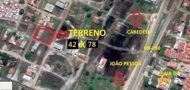 Lote/Terreno à venda, 2800m² no Recanto do Poço, Cabedelo