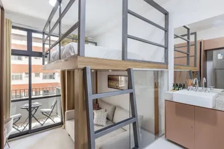 Apartamento para alugar, 24m² no Higienópolis, São Paulo