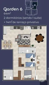 Apartamento com 2 Quartos à venda, 78m² no Guilhermina, Praia Grande