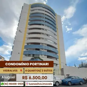 Apartamento com 4 Quartos para alugar, 164m² no Parque 10 de Novembro, Manaus