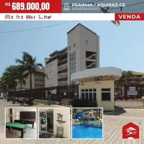 Apartamento com 2 Quartos à venda, 71m² no Porto das Dunas, Aquiraz
