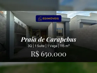 Casa com 3 Quartos à venda, 115m² no Praia de Carapebus, Serra