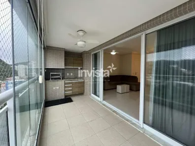 Apartamento com 3 Quartos para alugar, 100m² no José Menino, Santos