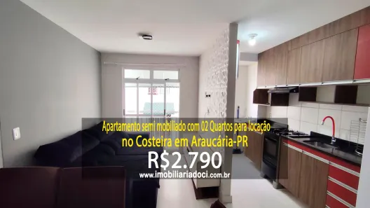 Apartamento com 2 Quartos para alugar, 46m² no Costeira, Araucária