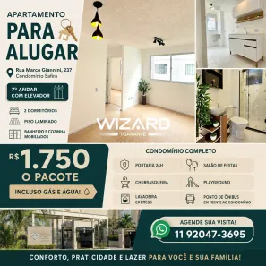 Apartamento com 2 Quartos para alugar, 41m² no Jardim Gilda Maria, São Paulo
