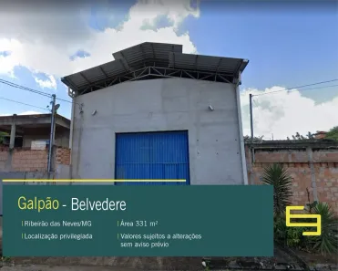 Galpão/Depósito/Armazém à venda, 331m² no Belvedere, Ribeirão das Neves
