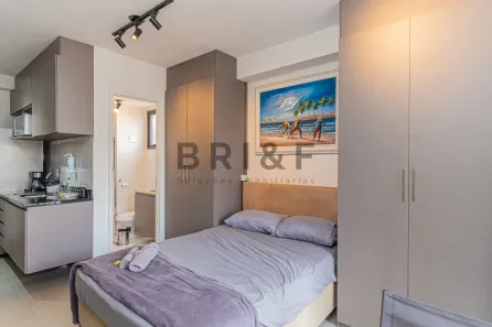 Apartamento com 1 Quarto para alugar, 25m² no Brooklin Paulista, São Paulo