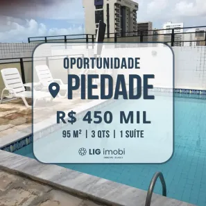 Apartamento com 3 Quartos à venda, 95m² no Piedade, Jaboatão dos Guararapes
