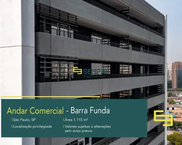 Sala Comercial para alugar, 1115m² no Parque Industrial Tomas Edson, São Paulo