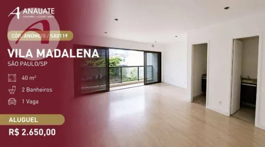 Sala Comercial para alugar, 41m² no Vila Romana, São Paulo