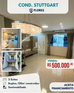 Casa de Condomínio com 2 Quartos à venda, 120m² no Flores, Manaus