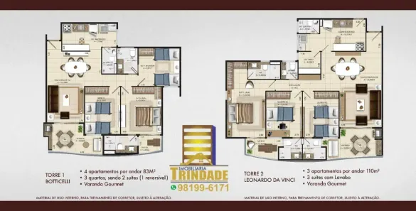 Apartamento com 3 Quartos à venda, 83m² no Renascença, São Luís