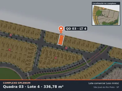 Lote/Terreno à venda, 337m² no Eparque Mirage, São José do Rio Preto