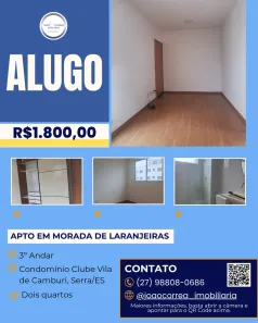 Apartamento com 2 Quartos para alugar, 45m² no Morada de Laranjeiras, Serra