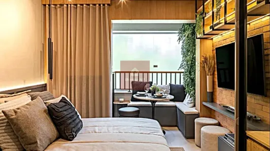 Apartamento com 1 Quarto à venda, 24m² no Cidade Monções, São Paulo
