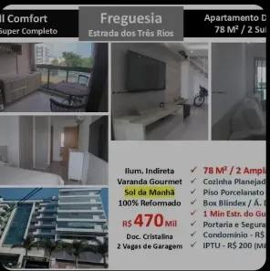 Apartamento com 2 Quartos à venda, 78m² no Freguesia (Jacarepaguá), Rio de Janeiro
