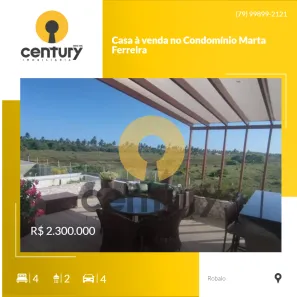 Casa de Condomínio com 4 Quartos à venda, 360m² no Robalo, Aracaju