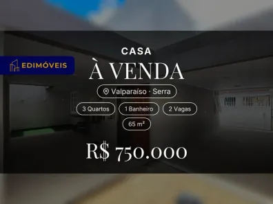 Casa com 3 Quartos à venda, 65m² no Valparaíso, Serra