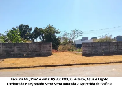 Lote/Terreno à venda, 610m² no Setor Serra Dourada - 2ª Etapa, Aparecida de Goiânia