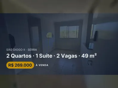 Apartamento com 2 Quartos à venda, 49m² no São Diogo II, Serra