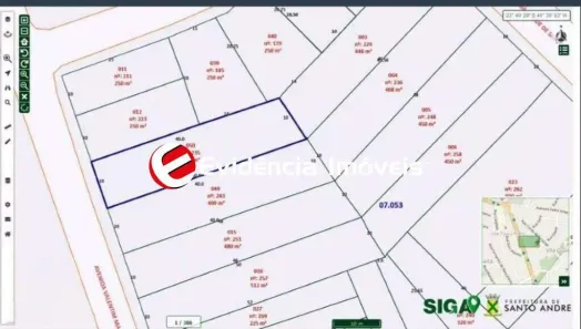 Lote/Terreno à venda, 400m² no Vila Guarani, Santo André