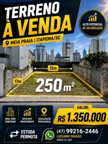 Lote/Terreno à venda, 250m² no Meia Praia, Itapema