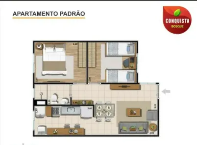 Apartamento com 2 Quartos à venda, 45m² no Parque Dois Irmãos, Fortaleza