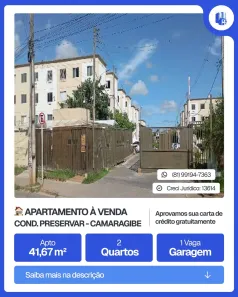 Apartamento com 2 Quartos à venda, 41m² no Alberto Maia, Camaragibe