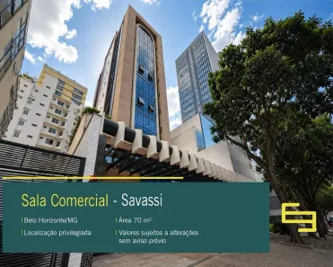 Sala Comercial para alugar, 70m² no Savassi, Belo Horizonte