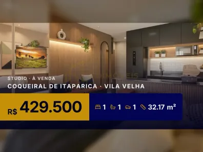 Apartamento com 1 Quarto à venda, 32m² no Coqueiral de Itaparica, Vila Velha