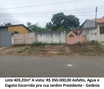 Lote/Terreno à venda, 403m² no Jardim Presidente, Goiânia