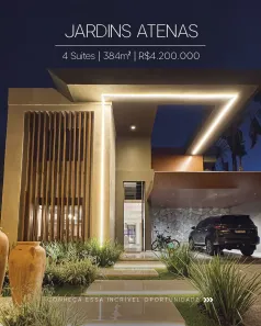 Casa de Condomínio com 4 Quartos à venda, 384m² no Jardins Atenas, Goiânia