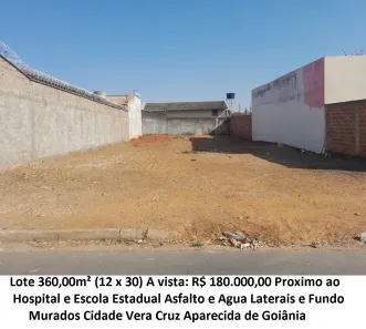 Lote/Terreno à venda, 360m² no Cidade Vera Cruz, Aparecida de Goiânia