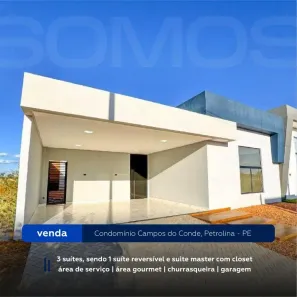 Casa de Condomínio com 3 Quartos à venda, 149m² no Topázio, Petrolina