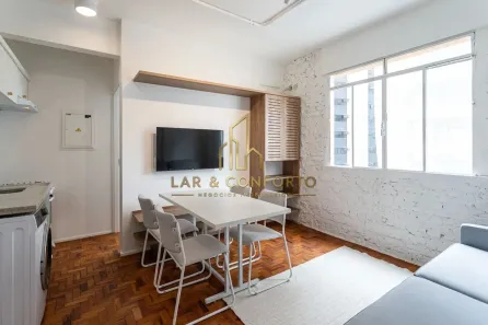 Apartamento com 1 Quarto para alugar, 27m² no Pinheiros, São Paulo