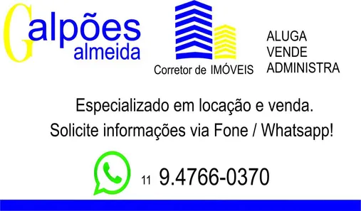 Galpão/Depósito/Armazém para venda ou aluguel, 1600m² no Chácara do Solar I (Fazendinha), Santana de Parnaíba
