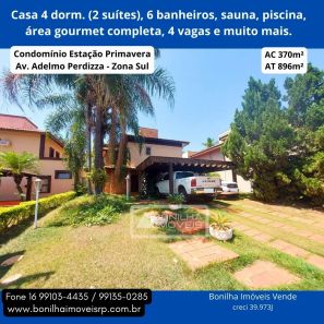 Casa de Condomínio com 4 Quartos à venda, 370m² no Residencial Flórida, Ribeirão Preto