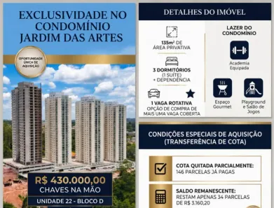 Apartamento com 3 Quartos à venda, 135m² no Vila Bonfim, Embu das Artes