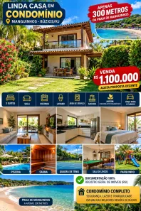Casa de Condomínio com 2 Quartos à venda, 95m² no Manguinhos, Armação dos Búzios