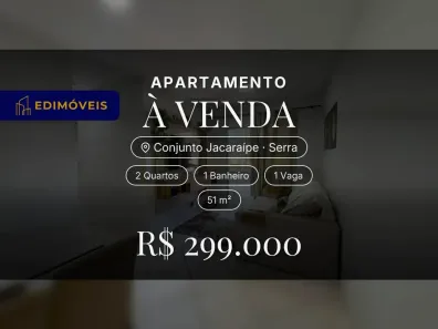 Apartamento com 2 Quartos à venda, 51m² no Conjunto Jacaraípe, Serra