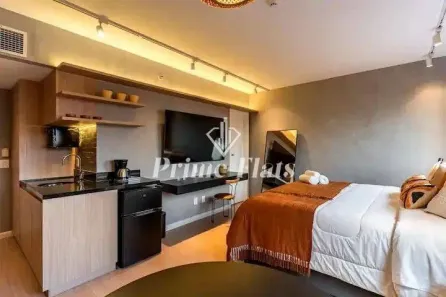 Flat com 1 Quarto à venda, 28m² no Cidade Monções, São Paulo
