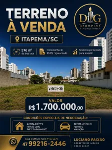 Lote/Terreno à venda, 576m² no Meia Praia, Itapema