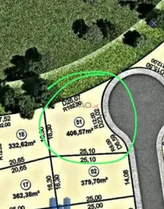 Lote/Terreno à venda, 406m² no Jardins Bolonha, Senador Canedo