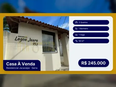 Casa com 2 Quartos à venda, 50m² no Residencial Jacaraípe, Serra