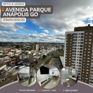 Apartamento com 3 Quartos à venda, 89m² no Maracananzinho, Anápolis