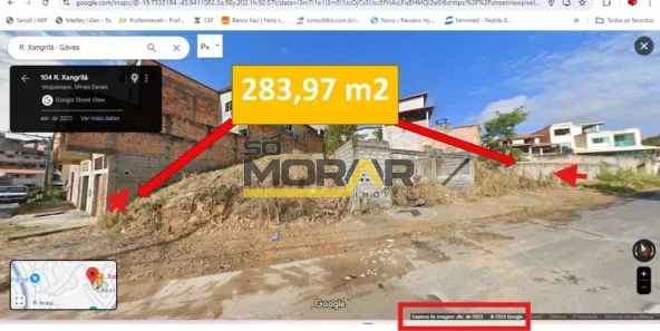 Lote/Terreno à venda, 283m² no Gávea I, Vespasiano