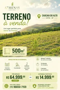 Lote/Terreno à venda, 500m² no dos Mendes (Caucaia do Alto), Cotia