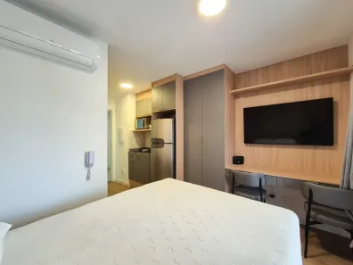 Apartamento com 1 Quarto para alugar, 25m² no Cidade Monções, São Paulo